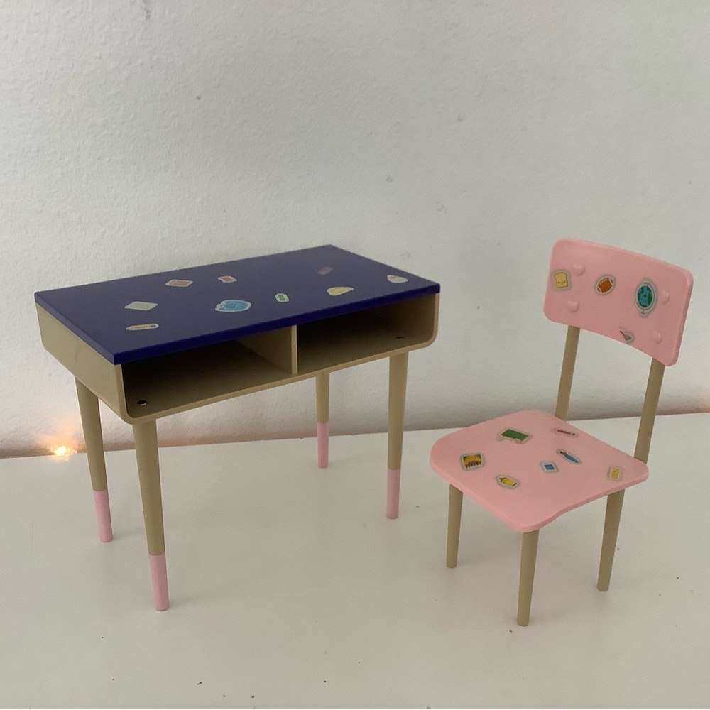 18” Doll Colorful Desk and Chair Set